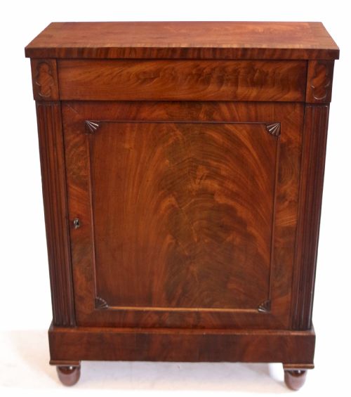 George IV Flared Mahogany Single Door Side Cupboard