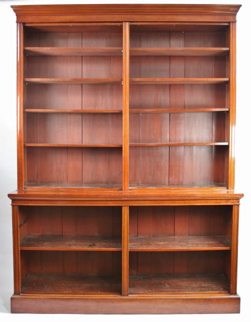 Victorian Mahogany 2 Tier Open Bookcase