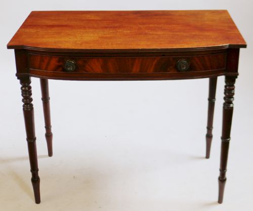 George 1v Mahogany 1 Drawer Bowfront Side Table