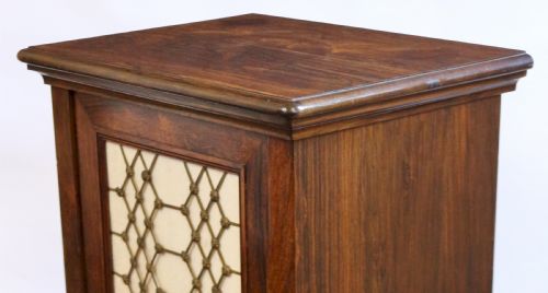 WILLIAM IV ROSEWOOD CUPBOARD WITH SINGLE BRASS GRILL DOOR - ADDITIONAL PHOTO 3