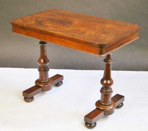 WILLIAM1V ROSEWOOD END TURNED SUPPORT CENTRE TABLE WITH END DRAWERS - ADDITIONAL PHOTO 6