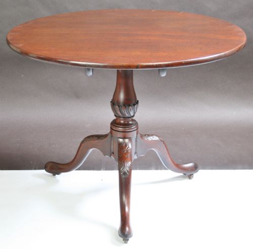 George III Mahogany Circular Tilt Top Tripod Table