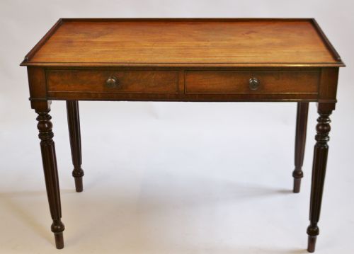 William 1v Mahogany 2 Drawer Side Table in the Manner of Gillows