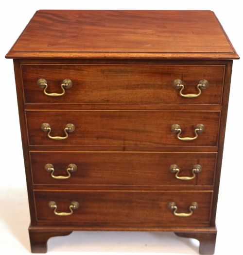 George 111 Mahogany Converted 4 Drawer Chest Commode