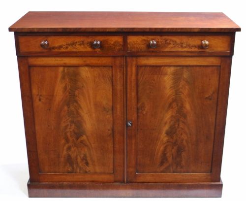 Victorian Flared Mahogany 2 Door Side Cupboard
