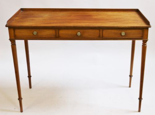 George 1v Light Mahogany 3 Drawer Side Table
