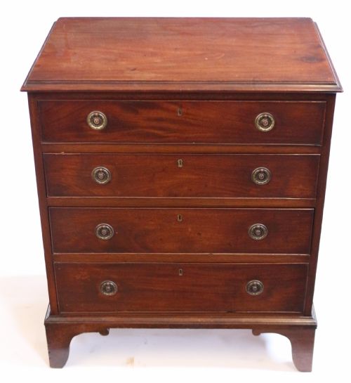 George 111 Mahogany Converted 4 Drawer Chest Commode