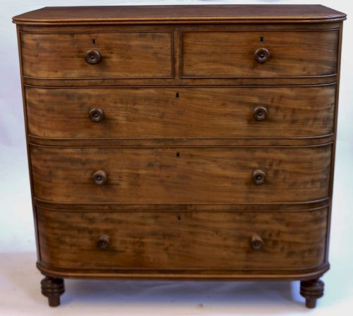 Fine Quality George 1v  Mahogany D Shaped 5 Drawer Chest