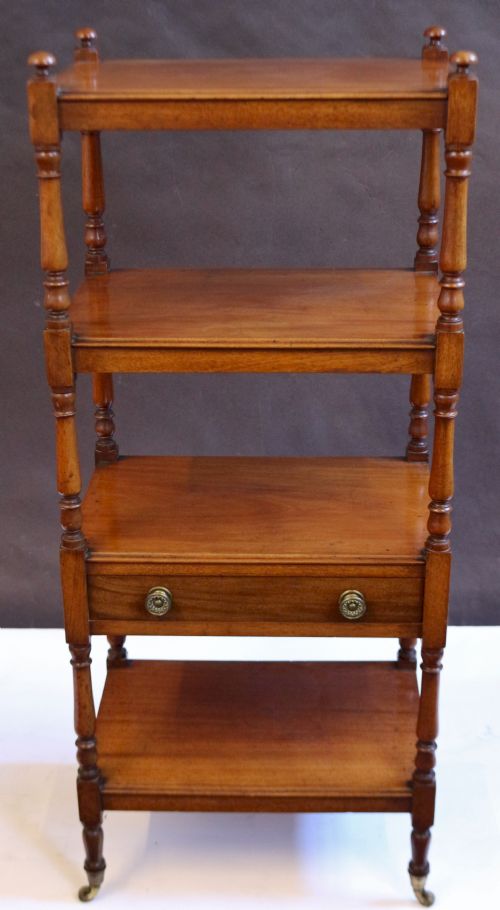 George 1v Mahogany 4 Tier Whatnot