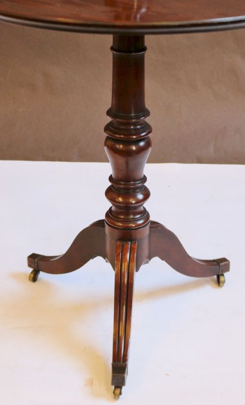 REGENCY MAHOGANY 2 TIER PEDESTAL DUMB WAITER - ADDITIONAL PHOTO 4