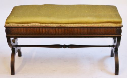 Victorian Rosewood Box Seat Duet Stool