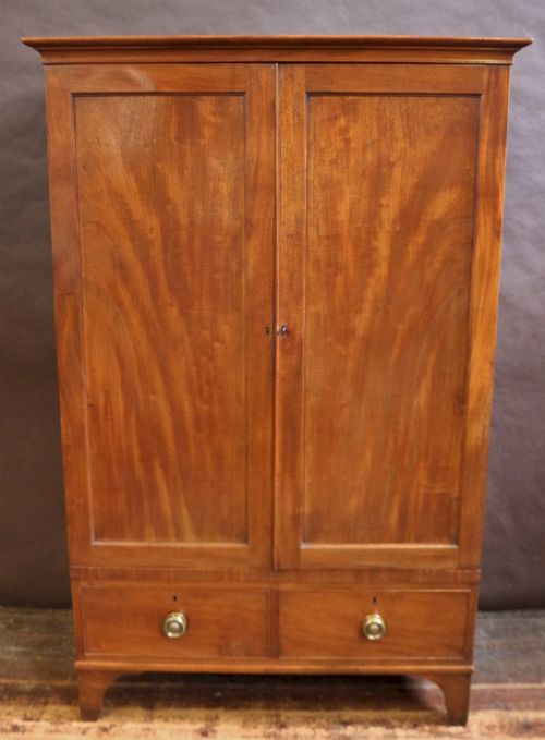 Fine Quality George 1v Mahogany Dwarf Linen Press Wardrobe by Wilkinson