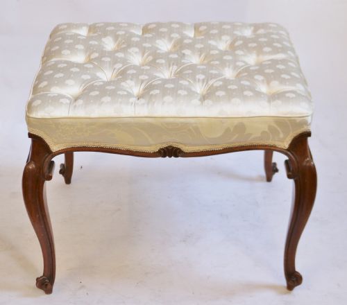 Victorian Rosewood Stool on Cabriole Legs