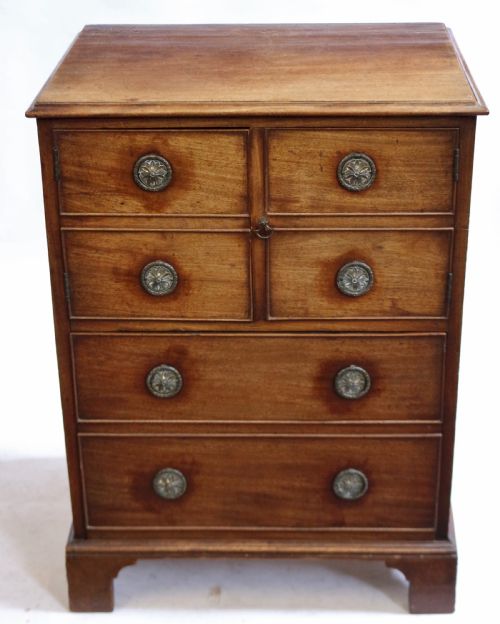 George 111 Mahogany Converted Bedside Chest Commode