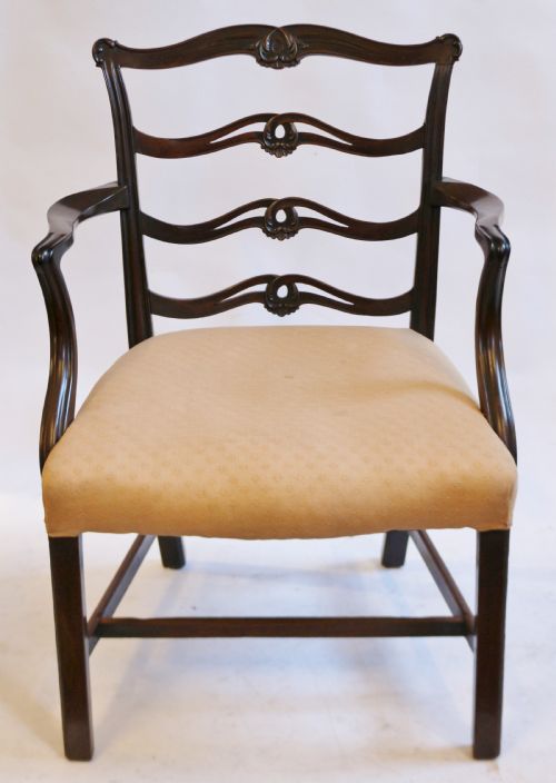 George 111 Mahogany Ladderback Armchair