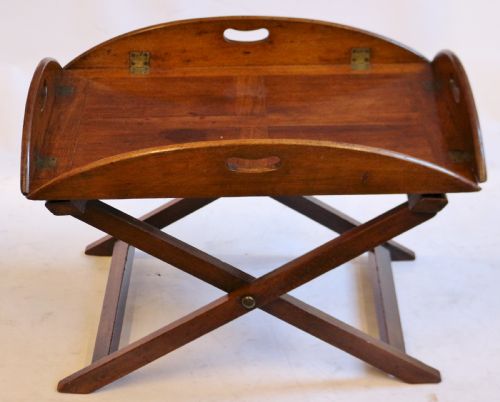 George 111 Mahogany Oval Butlers Tray with Drop Down Sides
