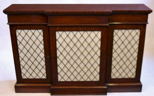 William 1v Mahogany 3 Door Breakfront Side Cabinet