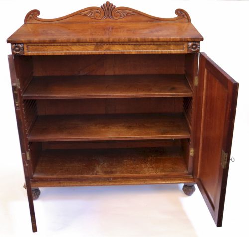 WILLIAM 1V FLARED MAHOGANY 2 DOOR SIDE CUPBOARD - ADDITIONAL PHOTO 1
