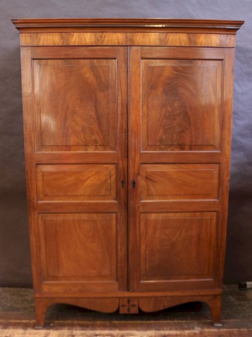 George 111 Mahogany 'Channel Is.' 2 Door Wardrobe