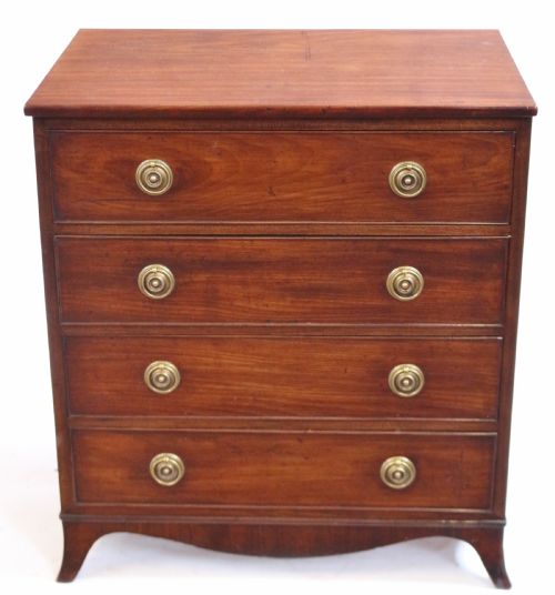 George 111 Mahogany Converted 4 Drawer Chest Commode