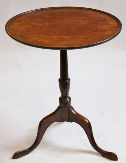 George 111 Mahogany Circular Dish Top Tripod Wine Table