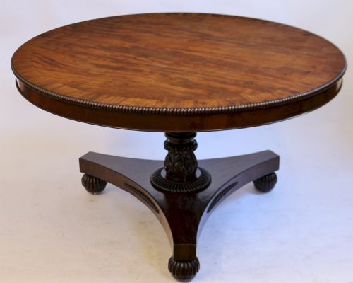George 1v Mahogany Circular Tilt Top Pedestal Centre Table