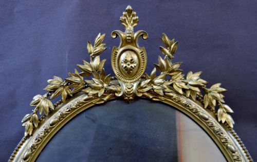 MID 19C GILT OVAL GIRANDOLE WALL MIRROR - ADDITIONAL PHOTO 2