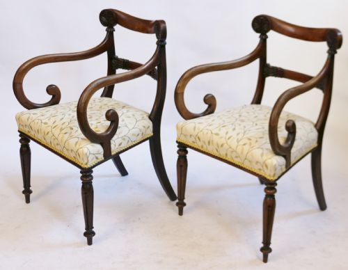 FINE SET OF 6 2 WILLIAM 1V MAHOGANY DINING CHAIRS - ADDITIONAL PHOTO 3