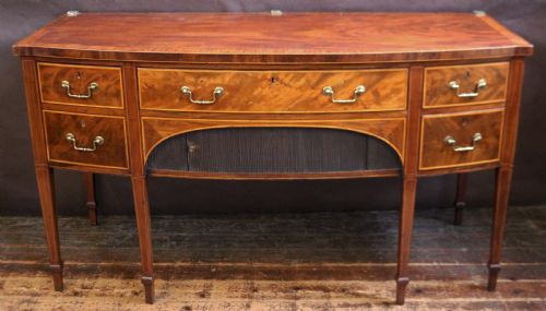 Fine George 111 Mahogany Bowfront Sideboard