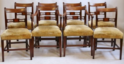 George 111 Mahogany Set of 6 & 2 Dining Chairs