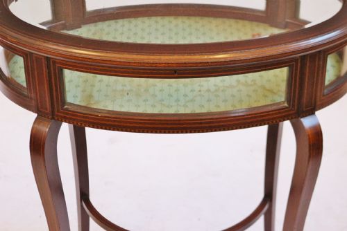 EDWARDIAN INLAID MAHOGANY OVAL BIJOUTERIE TABLE - ADDITIONAL PHOTO 6