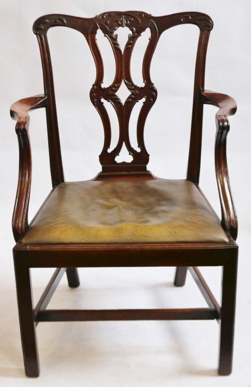 George 111 'Chippendale Style' Mahogany Armchair
