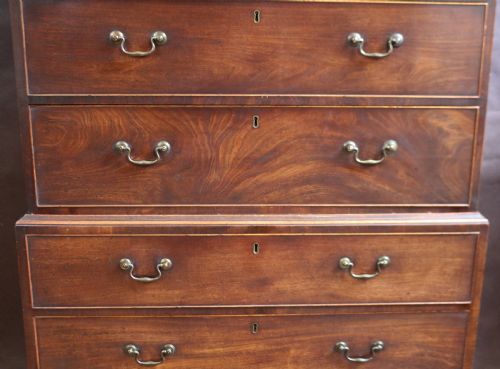 GEORGE 111 MAHOGANY CHEST ON CHEST - ADDITIONAL PHOTO 3
