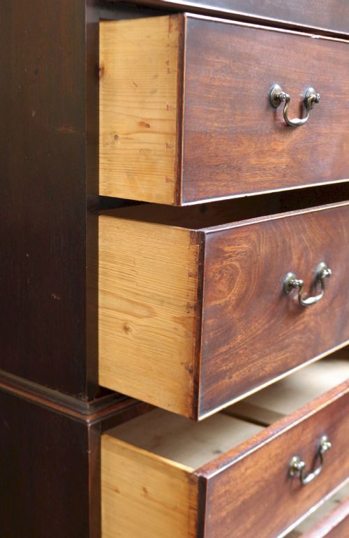GEORGE 111 MAHOGANY CHEST ON CHEST - ADDITIONAL PHOTO 5