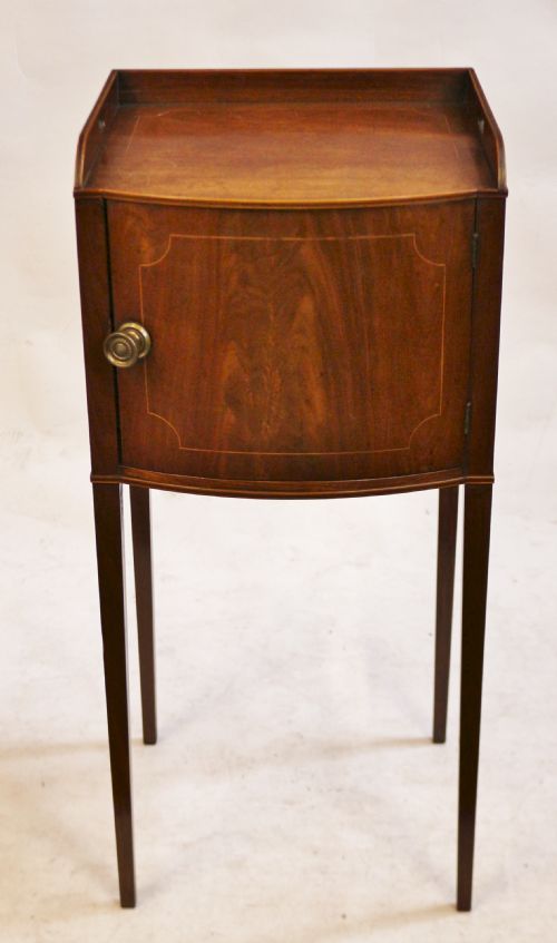Fine George 111 Mahogany Bowfront Beside Cupboard