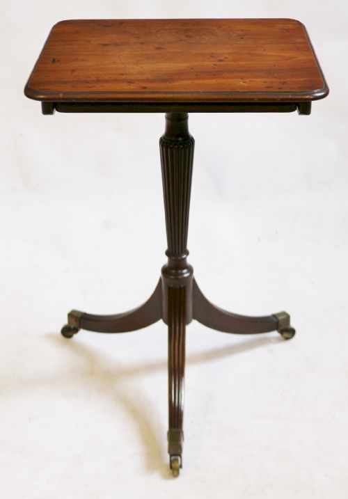 Regency Mahogany Tripod Table with Slide Out Upstand