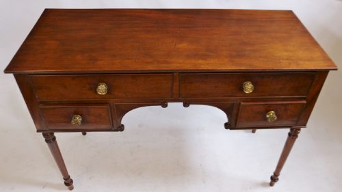 GEORGE 1V MAHOGANY 4 DRAWER KNEEHOLE SIDE TABLE - ADDITIONAL PHOTO 2
