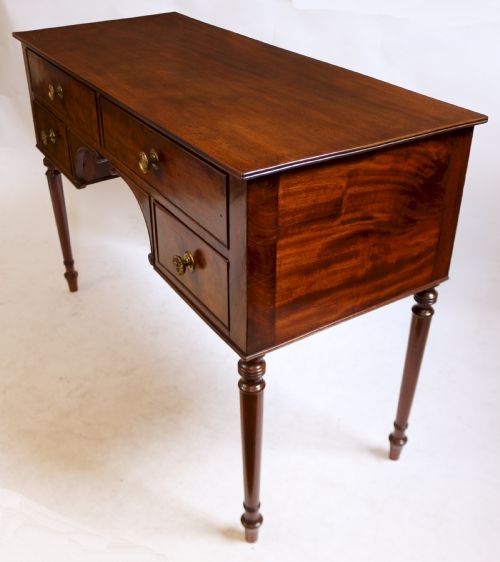 GEORGE 1V MAHOGANY 4 DRAWER KNEEHOLE SIDE TABLE - ADDITIONAL PHOTO 3