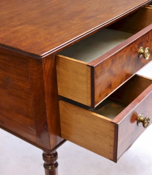 GEORGE 1V MAHOGANY 4 DRAWER KNEEHOLE SIDE TABLE - ADDITIONAL PHOTO 5
