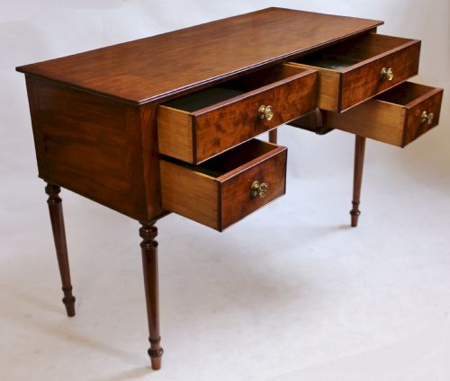 GEORGE 1V MAHOGANY 4 DRAWER KNEEHOLE SIDE TABLE - ADDITIONAL PHOTO 4