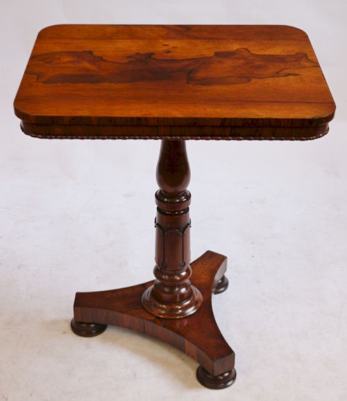 William !V Rosewood Oblong Pedestal Wine Table