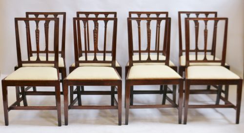 George 111 Mahogany Set of 8 'Hepplewhite' Single Chairs