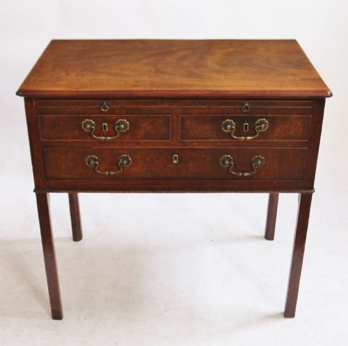 George111 Mahogany 3 Drawer Lowboy with Slide.
