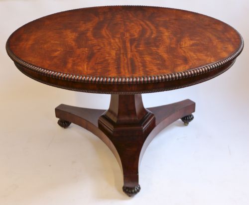 William 1v Well Figured Mahogany Circular Pedestal Tilt Top Centre Table