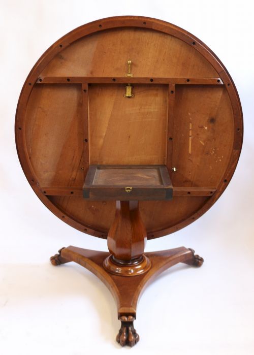 WILLIAM 1V MAHOGANY CIRCULAR PEDESTAL CENTRE TABLE - ADDITIONAL PHOTO 2