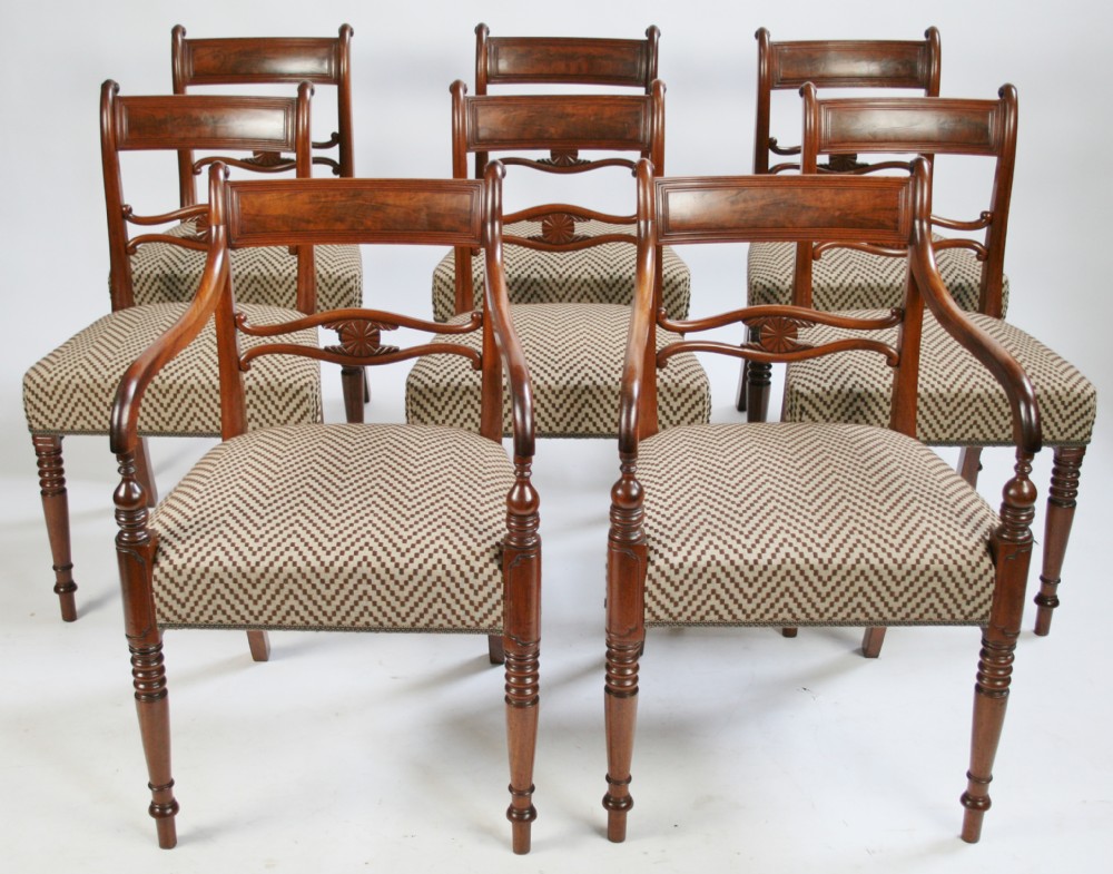 George 111 Mahogany Set of 6 & 2 Dining Chairs.