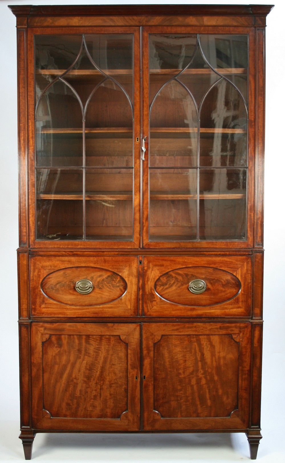 George 111 Mahogany Secretaire Cabinet.