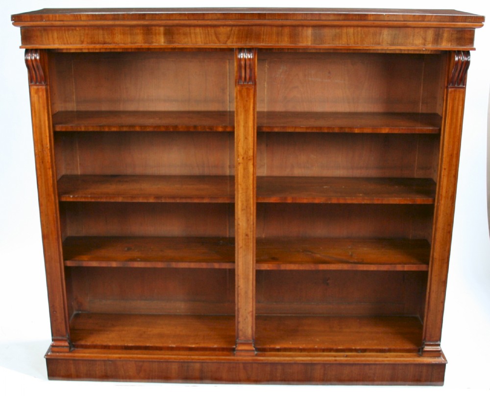 Early Victorian Mahogany Open Bookcase.
