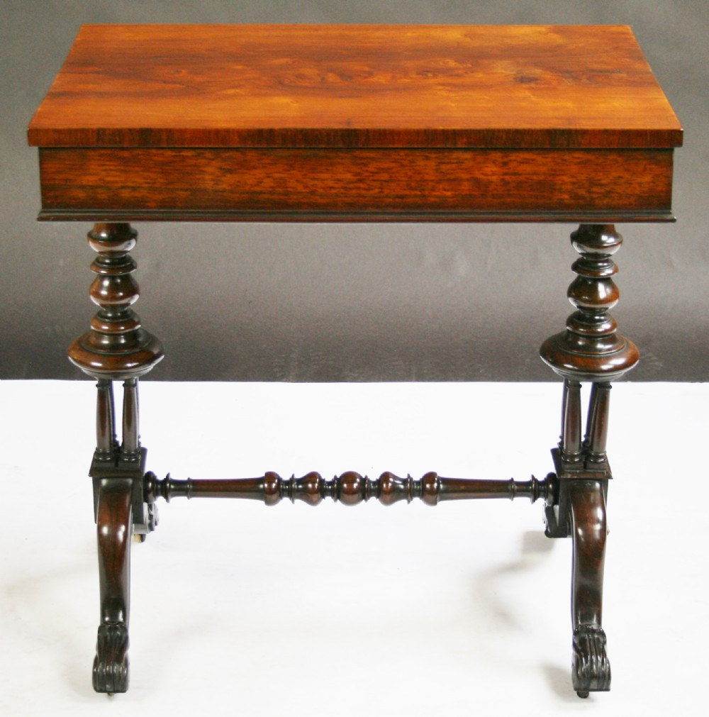 George 1V Rosewood End Support Table in the Manner of Gillows.