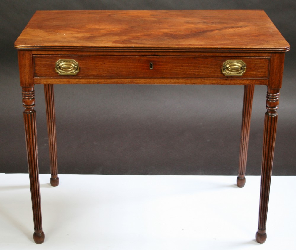 Regency Mahogany Single Drawer Side Table.